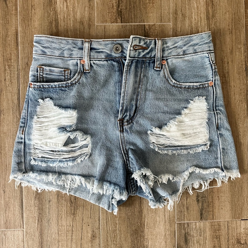 S.O.N.G. Perfect super high rise denim shorts